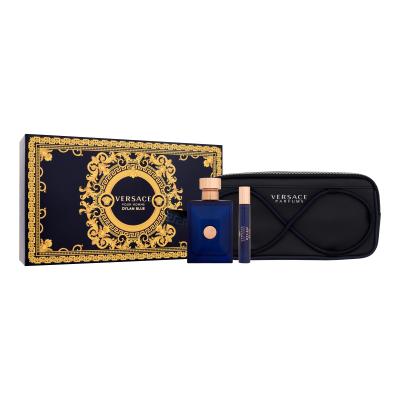 Versace Pour Homme Dylan Blue Dárková kazeta toaletní voda 100 ml + toaletní voda 10 ml + kosmetická taška