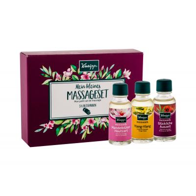 Kneipp Massage Oil Dárková kazeta masážní olej Ylang-Ylang 20 ml + masážní olej Šťastné časy 20 ml + masážní olej Mandlové květy 20 ml