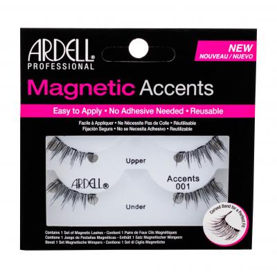 Ardell Magnetic Accents 001 Umělé řasy pro ženy 1 ks Odstín Black