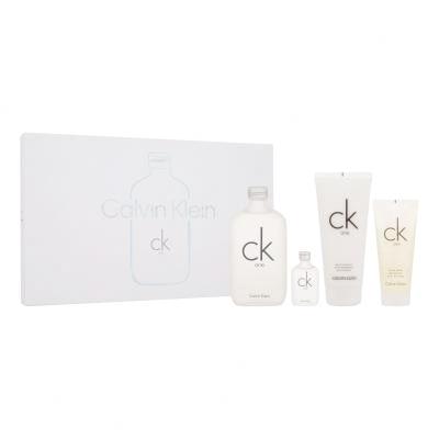 Calvin Klein CK One Dárková kazeta toaletní voda 200 ml + tělové mléko 200 ml + sprchový gel 100 ml + toaletní voda 15 ml