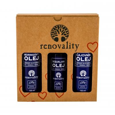 Renovality Original Series Moringa Oil Dárková kazeta tělový olej 100 ml + tělový olej Camelia Oil 100 ml + pleťový olej Squalan Oil 50 ml