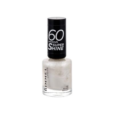 Rimmel London 60 Seconds Super Shine Lak na nehty pro ženy 8 ml Odstín 730 Silver Bullet