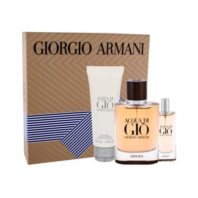 Giorgio Armani Acqua di Giò Absolu Dárková kazeta parfémovaná voda 75 ml + parfémovaná voda 15 ml + sprchový gel 75 ml