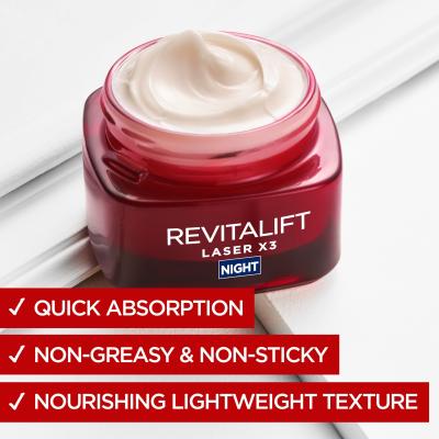 L&#039;Oréal Paris Revitalift Laser X3 Night Cream Noční pleťový krém pro ženy 50 ml