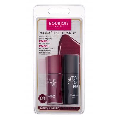 BOURJOIS Paris La Laque Gel Dárková kazeta barevný gelový lak 10 ml + vrchní gelový lak Le Top Coat 10 ml