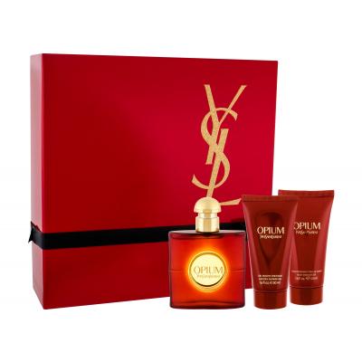 Yves Saint Laurent Opium 2009 Dárková kazeta toaletní voda 50 ml + tělové mléko 50 ml + sprchový gel 50 ml