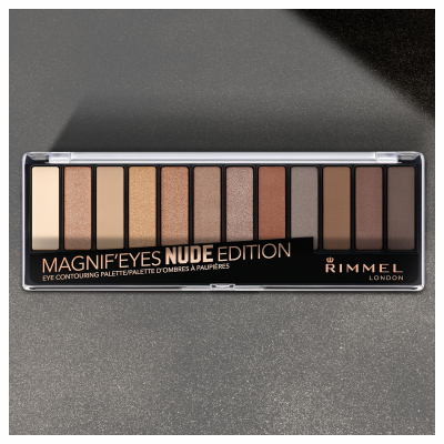 Rimmel London Magnif´Eyes Contouring Palette Oční stín pro ženy 14,16 g Odstín 001 Nude Edition