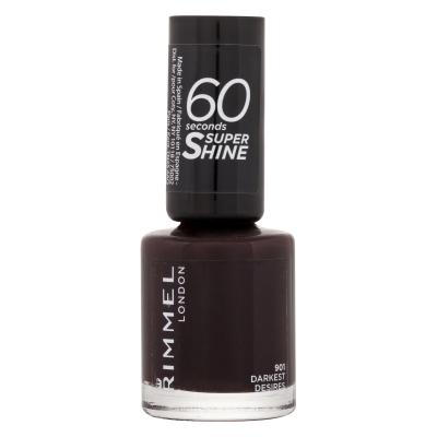 Rimmel London 60 Seconds Super Shine Lak na nehty pro ženy 8 ml Odstín 901 Darkest Desires