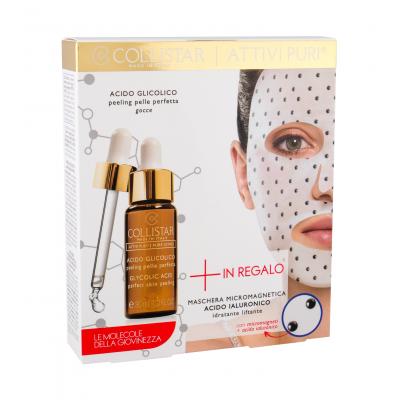 Collistar Pure Actives (Attivi Puri) Glycolic Acid Serum + Hyaluronic Acid Mask Dárková kazeta pleťové sérum 30 ml + pleťová maska Micromagnetic Mask Hyaluronic Acid 1 ks