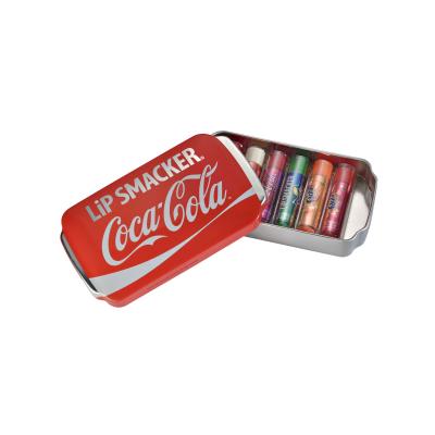 Lip Smacker Coca-Cola Lip Balm Dárková kazeta pro děti balzám na rty 6 x 4 g + plechová krabička