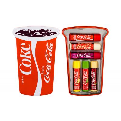 Lip Smacker Coca-Cola Lip Balm Dárková kazeta balzám na rty 6 x 4 g + plechová krabička