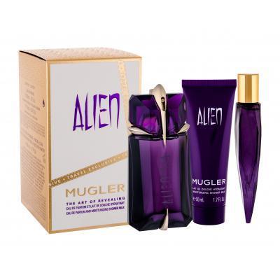 Mugler Alien Dárková kazeta parfémovaná voda 60 ml + parfémovaná voda 10 ml + sprchové mléko 50 ml Plnitelný