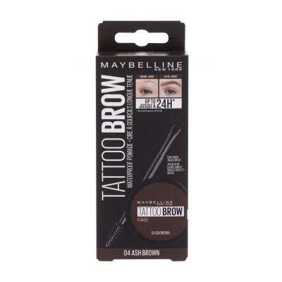 Maybelline Tattoo Brow Lasting Color Pomade Gel a pomáda na obočí pro ženy 4 g Odstín 04 Ash Brown