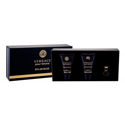 Versace Pour Femme Dylan Blue Dárková kazeta parfémovaná voda 5 ml + tělové mléko 25 ml + sprchový gel 25 ml