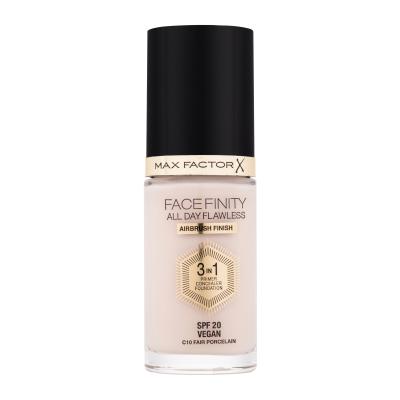 Max Factor Facefinity All Day Flawless SPF20 Make-up pro ženy 30 ml Odstín C10 Fair Porcelain