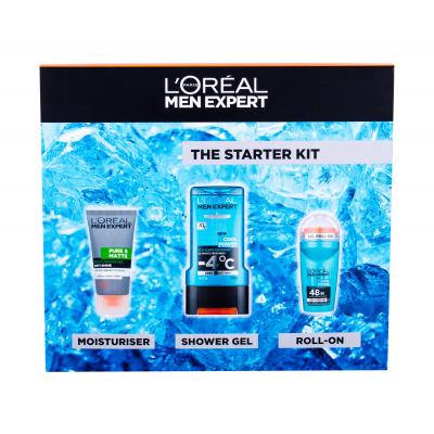 L'Oréal Paris Men Expert Pure & Matte Dárková kazeta hydratační gel Pure & Matte 50 ml + sprchový gel Cool Power 300 ml + deodorant Roll-on Cool Power 50 ml