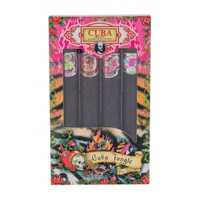 Cuba Jungle Dárková kazeta parfémovaná voda Tiger 35 ml + parfémovaná voda Snake 35 ml + parfémovaná voda Zebra 35 ml + parfémovaná voda Heartbreaker 35 ml