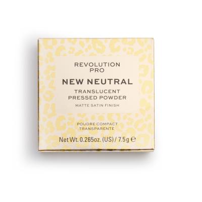 Revolution Pro New Neutral Pressed Powder Pudr pro ženy 7,5 g Odstín Translucent