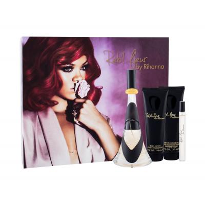 Rihanna Reb´l Fleur Dárková kazeta parfémovaná voda 100 ml + parfémovaná voda 10 ml  + tělové mléko 90 ml + sprchový gel 90 ml