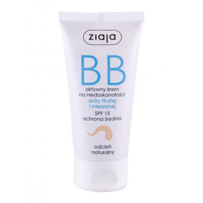 Ziaja BB Cream Oily and Mixed Skin SPF15 BB krém pro ženy 50 ml Odstín Natural