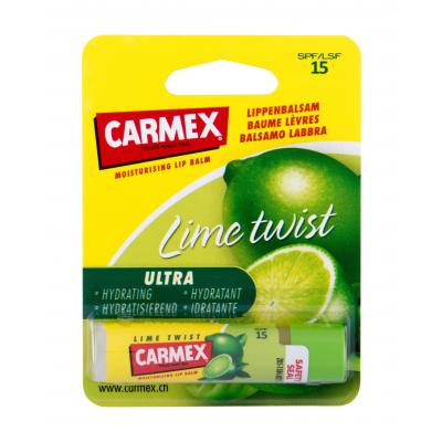 Carmex Ultra Moisturising Lip Balm Lime Twist SPF15 Balzám na rty pro ženy 4,25 g