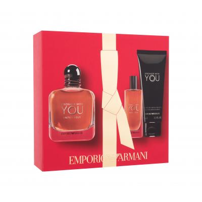Giorgio Armani Emporio Armani Stronger With You Intensely Dárková kazeta parfémovaná voda 100 ml + parfémovaná voda 15 ml + sprchový gel 75 ml