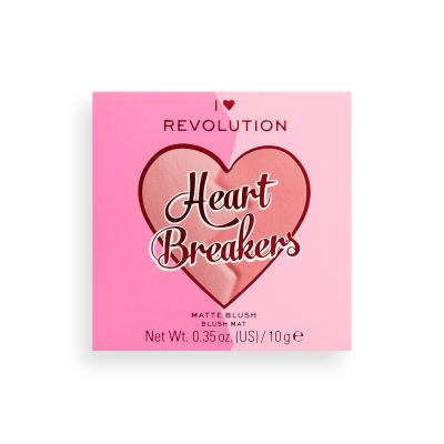 I Heart Revolution Heartbreakers Matte Blush Tvářenka pro ženy 10 g Odstín Brave