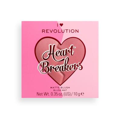 I Heart Revolution Heartbreakers Matte Blush Tvářenka pro ženy 10 g Odstín Independent