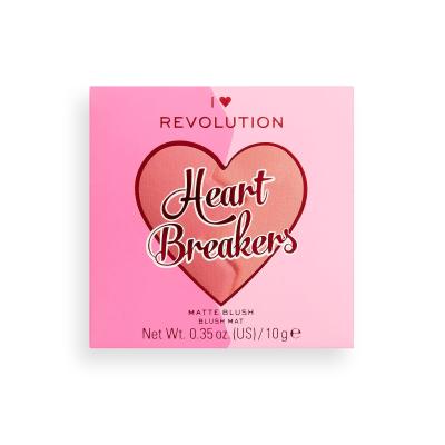 I Heart Revolution Heartbreakers Matte Blush Tvářenka pro ženy 10 g Odstín Inspiring