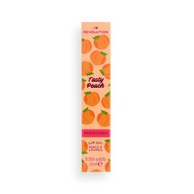 I Heart Revolution Tasty Peach Lip Oil Olej na rty pro ženy 6 ml Odstín Peachy Keen