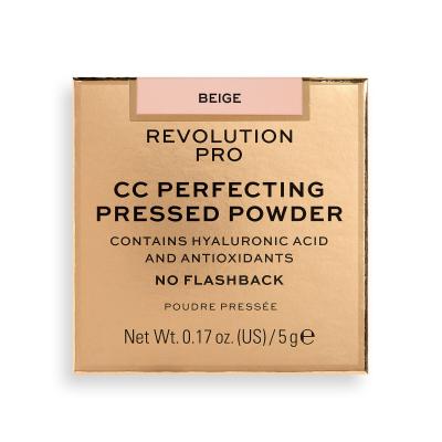Revolution Pro CC Perfecting Press Powder Pudr pro ženy 5 g Odstín Beige