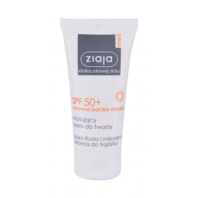 Ziaja Med Protective Matifying SPF50+ Opalovací přípravek na obličej pro ženy 50 ml