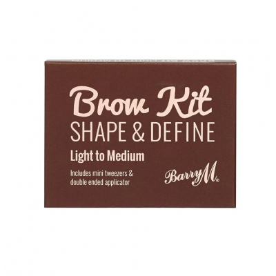 Barry M Brow Kit Set a paletka na obočí pro ženy 4,5 g Odstín Light - Medium