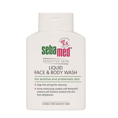 SebaMed Sensitive Skin Face &amp; Body Wash Tekuté mýdlo pro ženy 200 ml