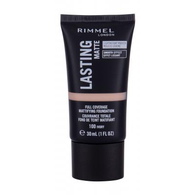 Rimmel London Lasting Matte Full Coverage Make-up pro ženy 30 ml Odstín 100 Ivory