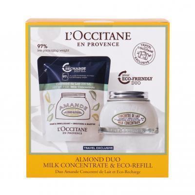 L'Occitane Almond (Amande) Milk Concentrate Dárková kazeta tělový krém 200 ml + tělový krém náplň 200 ml