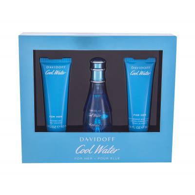 Davidoff Cool Water Woman Dárková kazeta toaletní voda 50 ml + tělové mléko 50 ml + sprchový gel 50 ml