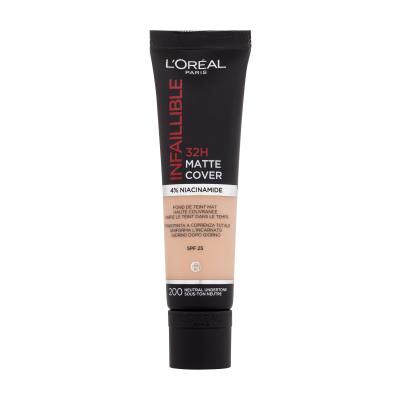 L'Oréal Paris Infaillible 32H Matte Cover SPF25 Make-up pro ženy 30 ml Odstín 200
