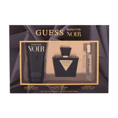 GUESS Seductive Noir Dárková kazeta toaletní voda 75 ml + tělové mléko 200 ml + toaletní voda 15 ml