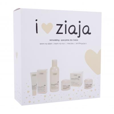 Ziaja I ♥ Ziaja Remodeling Dárková kazeta denní pleťová péče Remodeling SPF 6 50 ml + noční pleťová péče Remodeling 50 ml + micelární mléko Remodeling 200 ml + pleťový gel Remodeling 30 ml