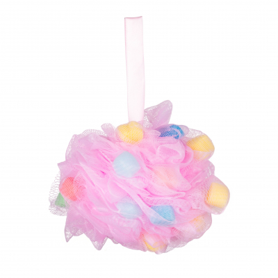 Gabriella Salvete Body Care Mesh Massage Bath Sponge Doplněk do koupelny pro ženy 1 ks Odstín Pink with Foam