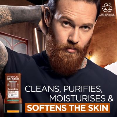 L&#039;Oréal Paris Men Expert Barber Club Body, Hair &amp; Beard Wash Sprchový gel pro muže 300 ml
