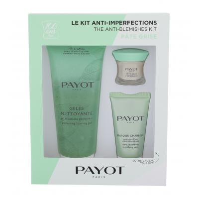 PAYOT Pâte Grise The Anti-Blemishes Kit Dárková kazeta noční pleťový krém Pate Grise L´Originale 15 ml + pleťová maska Pate Grise Masque Charbon 50 ml + čisticí pleťový gel Pate Grise Foaming Gel 200 ml