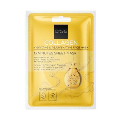 Gabriella Salvete 15 Minutes Sheet Mask Pleťová maska pro ženy 1 ks Odstín Collagen