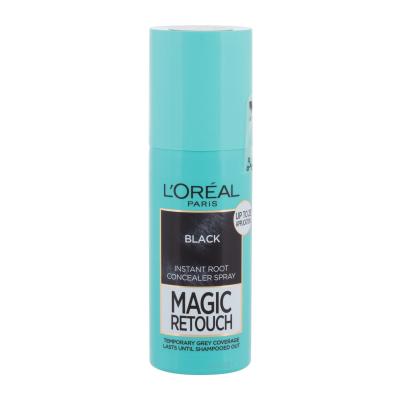 L'Oréal Paris Magic Retouch Instant Root Concealer Spray Barva na vlasy pro ženy 75 ml Odstín Black