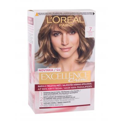 L'Oréal Paris Excellence Creme Triple Protection Barva na vlasy pro ženy 48 ml Odstín 7 Natural Blonde