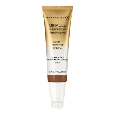 Max Factor Miracle Second Skin SPF20 Make-up pro ženy 30 ml Odstín 12 Neutral Deep