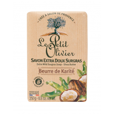 Le Petit Olivier Shea Butter Extra Mild Surgras Soap Tuhé mýdlo pro ženy 250 g