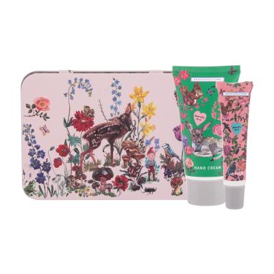 Heathcote & Ivory Vintage & Co Forest Folk Hand & Lip Dárková kazeta krém na ruce Vintage & Co Forest Folk 50 ml + balzám na rty Mint Lip Balm 10 ml + plechová krabička