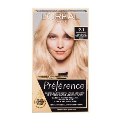 L'Oréal Paris Préférence Barva na vlasy pro ženy 60 ml Odstín 9.1